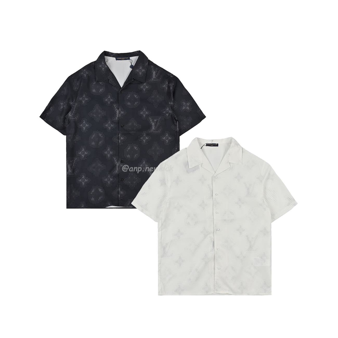 Louis Vuitton 24ss Old Flower Small Logo Short Sleeved Shirt (1) - www.newkick.vip